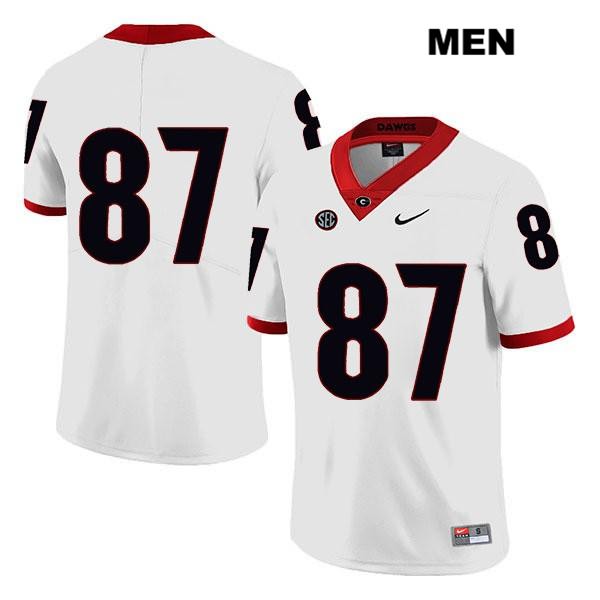 Georgia Bulldogs Men's Tyler Simmons #87 NCAA No Name Legend Authentic White Nike Stitched College Football Jersey ZWJ1456TS
